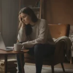 En person arbetar med en bärbar dator vid ett köksbord, vilket illustrerar vardagen med hybridarbete utanför kontoret.